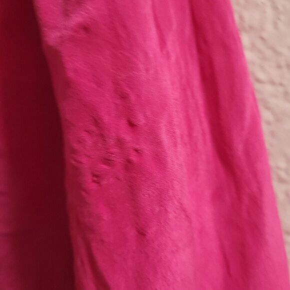 Banana Republic Womens Silk Shirt Size S Pink‎ Long Sleeve V Neck Barbiecore - Picture 8 of 9